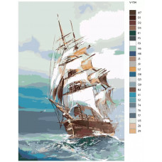 Живопись по номерам BRUSHES-PAINTS Корабль в море Живопись по номерам BRUSHES-PAINTS Корабль в море