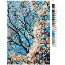 Живопись по номерам BRUSHES-PAINTS Цветущая сакура