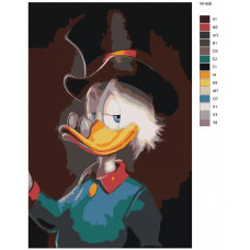 Живопись по номерам BRUSHES-PAINTS Скрудж МакДак в цилиндре
