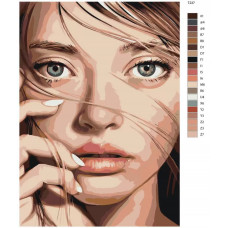 Живопись по номерам BRUSHES-PAINTS Девушка с красивыми глазами