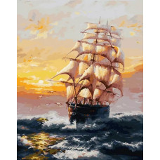 Картина по номерам Белоснежка Под парусами, 40x50