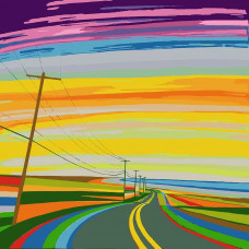 Картина по номерам Красиво Красим Sunset on Old Montauk Highway, 50 х 50 см