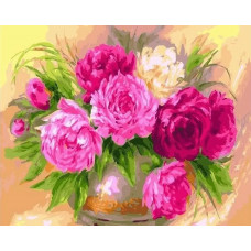 Картина по номерам Paintboy Красота пионов, 40x50 см