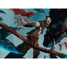 Живопись по номерам Бруталити игра God Of War Кратос и Атрей - 6559 Г
