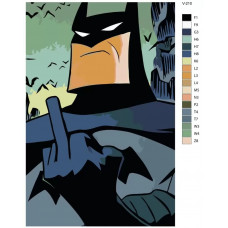 Живопись по номерам BRUSHES-PAINTS Бэтмен показывающий средний палец