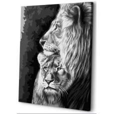 Картина по номерам на холсте ART and Relax Lion king 40x50