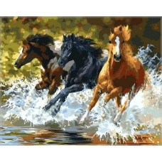 Картина по номерам Цветной Лошади, 40x50