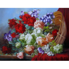 Картина по номерам Paintboy Цветочная корзина, 40x50