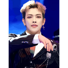 Картина по номерам Бруталити ATEEZ kpop Хонджун 11 на холсте 40x30