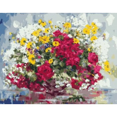 Живопись по номерам Paintboy Букет полевых цветов 40x50