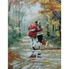 Картина по номерам Paintboy Пара на прогулке, 40x50 см
