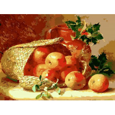 Картина по номерам Paintboy Натюрморт с остролистом и омелой, 40x50 см