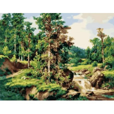 Картина по номерам Paintboy Лесной ручей, 40x50