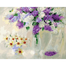 Живопись по номерам Paintboy Сиреневый букет 40x50