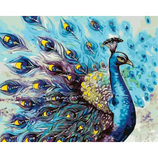 Картина по номерам Живопись по Номерам Глазастый павлин, 40x50