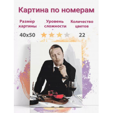 Картина по номерам Раскрасим сами Ганнибал Лектор холст на подрамнике 40х50 см