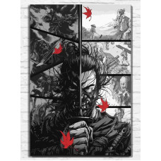 Картина по номерам на холсте Игра ghost of tsushima 9589 В 60x40