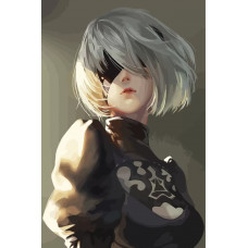 Картина по номерам Бруталити Nier девушка 1 на холсте 60 x 40