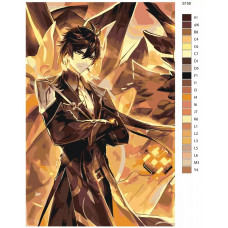 Живопись по номерам BRUSHES-PAINTS Genshin Impact Геншин Импакт Чжун Ли