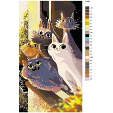 Картина по номерам BRUSHES-PAINTS Кошки R-186 40x70 см