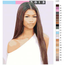 Живопись по номерам BRUSHES-PAINTS Зендея-Zendaya