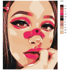 Живопись по номерам BRUSHES-PAINTS Розовый пластырь