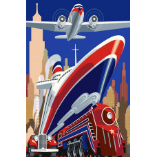 Картина по номерам Красиво Красим Transport Fever Арт Деко, 40 х 60 см