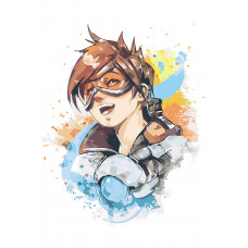 Картина по номерам Красиво Красим Overwatch - Трейсер Ахэгао, 40 х 50 см