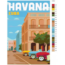 Живопись по номерам BRUSHES-PAINTS Республика Куба. Гавана постер Живопись по номерам BRUSHES-PAINTS Республика Куба. Гавана постер