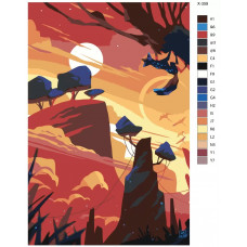 Живопись по номерам BRUSHES-PAINTS 3акат