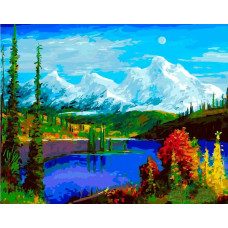 Картина по номерам Paintboy Горный пейзаж, 40x50 см
