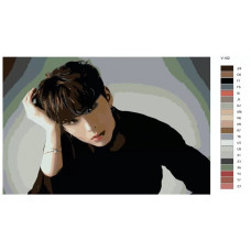 Живопись по номерам BRUSHES-PAINTS K-pop Monsta X Участник группы