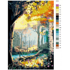 Живопись по номерам BRUSHES-PAINTS Пейзаж леса
