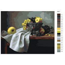 Живопись по номерам BRUSHES-PAINTS Натюрморт - Виноград в серебрянной вазе Живопись по номерам BRUSHES-PAINTS Натюрморт - Виноград в серебрянной вазе
