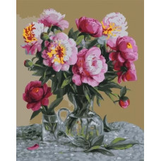 Живопись по номерам Paintboy Цветы в стеклянном кувшине 40x50
