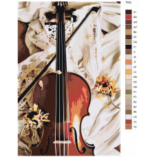 Живопись по номерам BRUSHES-PAINTS Скрипка, музыкальный инструмент