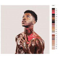 Картина по номерам BRUSHES-PAINTS Лил Нас-Lil Nas Z983 40x40 см Картина по номерам BRUSHES-PAINTS Лил Нас-Lil Nas Z983 40x40 см