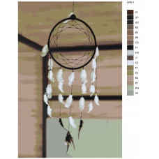 Живопись по номерам BRUSHES-PAINTS Ловец снов белый