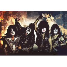 Картина по номерам Бруталити Kiss 3 см