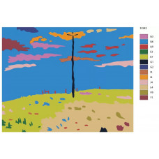 Живопись по номерам BRUSHES-PAINTS Современное искусство Поле