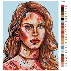 Картина по номерам BRUSHES-PAINTS Lana del Rey R-240 70x90 см Картина по номерам BRUSHES-PAINTS Lana del Rey R-240 70x90 см