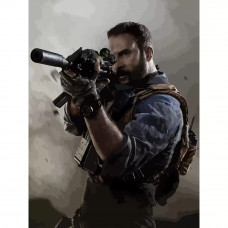 Картина по номерам Бруталити Call of duty солдат 2 на холсте 40x30