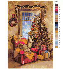 Картина по номерам BRUSHES-PAINTS Коты и елка Новый год Y297 40x60 см