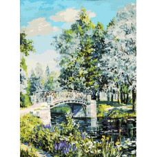 Картина по номерам Белоснежка Мостик в парке, 30x40