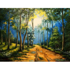 Картина по номерам Paintboy Дорога в лесу, 40x50 см