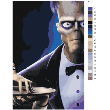 Живопись по номерам BRUSHES-PAINTS Ларч дворецкий семейки Аддамс