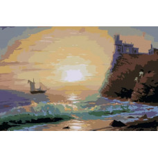 Картина по номерам Живопись по Номерам Закат на море, 40x60