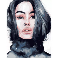 Картина по номерам Paintboy Брюнетка, 40x50 см