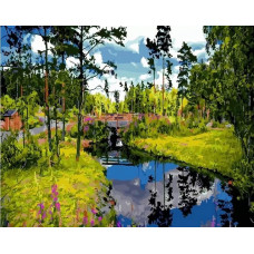 Картина по номерам Paintboy Отражения деревьев, 40x50