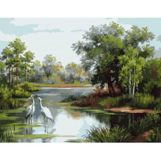 Картина по номерам  Paintboy (Premium) День в лесу